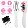 Electric Scalp Massage Comb MicrocurrentÿHair Brush Handheld Head Scratcher Massager Hair Oil Applicator with Vibration Micro-Current Mode Red & Blue