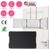 3 Way Mirror with LED Telescopic Hanger Tri-fold Mirror Personal Makeup Mirror with Micro USB Cable for Self Shaving Hair Cutting Dyeing Curling Braid