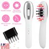 Electric Scalp Massage Comb MicrocurrentÿHair Brush Handheld Head Scratcher Massager Hair Oil Applicator with Vibration Micro-Current Mode Red & Blue