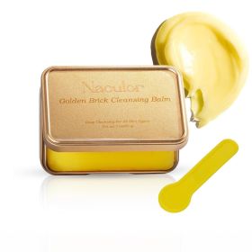 Golden Brick Cleansing Balm - Gentle Makeup Remover For Face Eyes Lips Deep Cleanse Nourishes Sensitive Skin