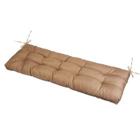 Bench Seat Cushion For Indoor Outdoor Furniture Non Slip Long Chair Cushion with Ties Strap Waterproof Swing Cushion 51.18x19.68IN For Garden Patio Ba (Option: Waterproof 10 Khaki)