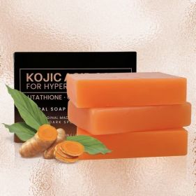 Organic Turmeric Soap Bar For Face, Kojic Acid Soap For Hyperpigmentation, Premium Japanese Formulated Kojic Soap Enriched With Vitamin C, Retinol, Co (Option: 1Pack)