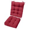 Rocking Chair Cushion 2 Pieces Back Seat Sets with Non-Slip Ties Polyester Fiber Filling 
Comfortable for Indoor Home Office Car
