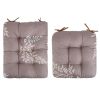 2Pcs Rocking Chair Cushion Upper And Lower Back And Seat Sets with Non-Slip Ties Polyester Fiber Filling Comfortable for Indoor Home Office Car