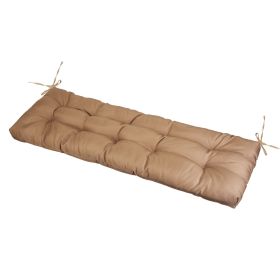 Bench Seat Cushion For Indoor Outdoor Furniture Non Slip Long Chair Cushion with Ties Strap Waterproof Swing Cushion 51.18x19.68IN For Garden Patio Ba (Option: Waterproof_8_Khaki)