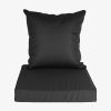 Outdoor Seat Cushion Set Waterproof Patio Furniture Cushion and Back Pillow Fade Resistant Deep Seat Set Chair Pad with Removable Cover for Chair Sofa
