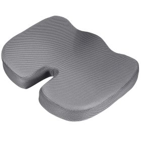 Seat Cushion Coccyx Orthopedic Memory Foam Cushion Tailbone Hip Support Chair Pillow for Office Car Seat (Option: Grey)