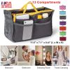 Women Lady Travel Insert Handbag Organiser Makeup Bags Toiletry Purse Liner w/Hand Strap